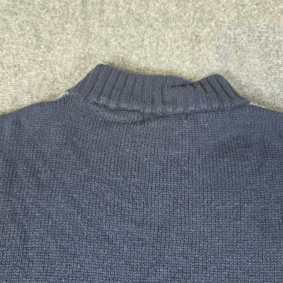 CAROLYN TAYLOR Luxury Women XL Blue Black Checkered Mock Neck Sweater Knit‎ - Picture 9 of 10